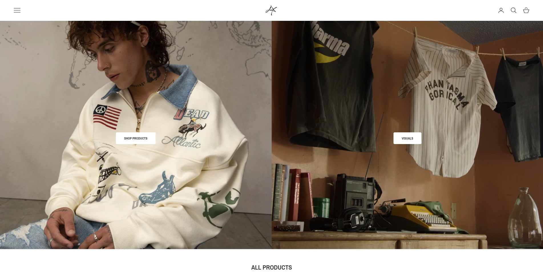 Dead Atlantic project preview — Shopify, Liquid development by Deepak Jangra