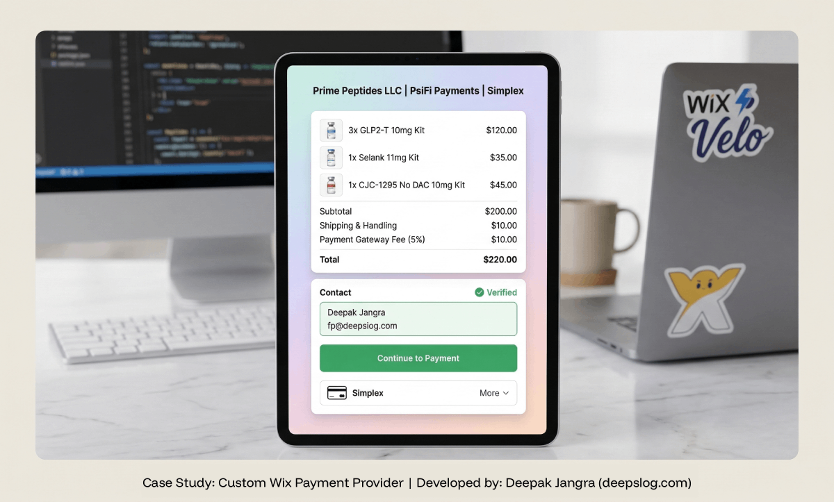 Prime Peptides Interface Preview