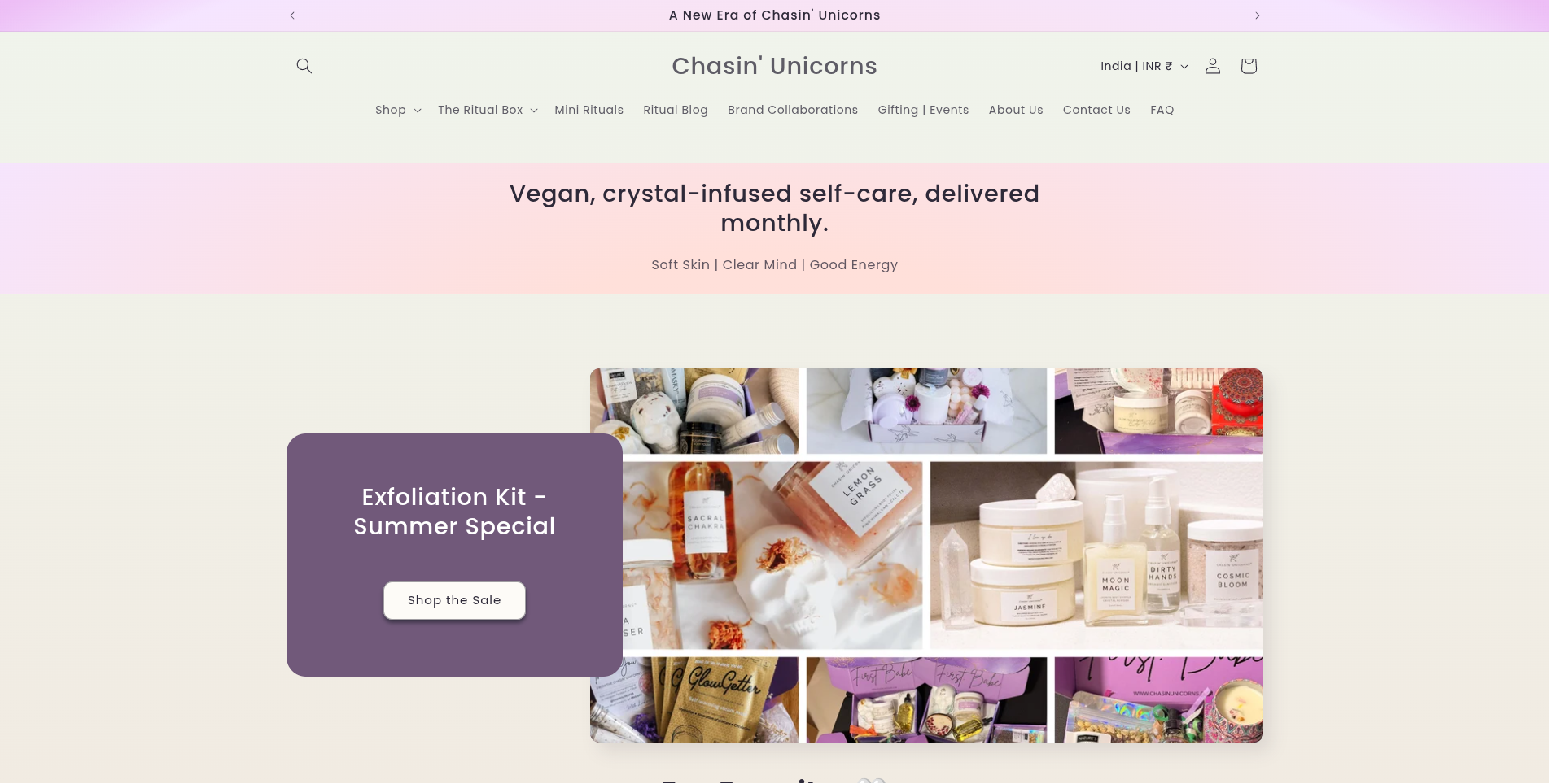 Chasin' Unicorns project preview — Shopify, Liquid, Recharge, Klaviyo development by Deepak Jangra