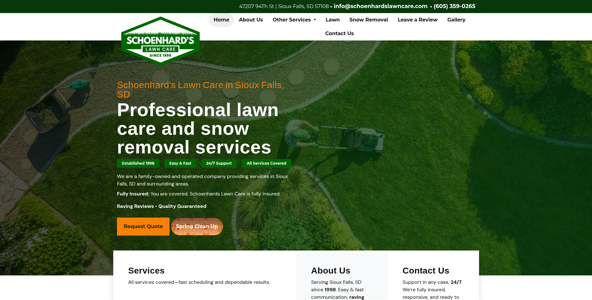 University Lawns project preview — WordPress, Jobber.com, Google/Facebook Ads development by Deepak Jangra